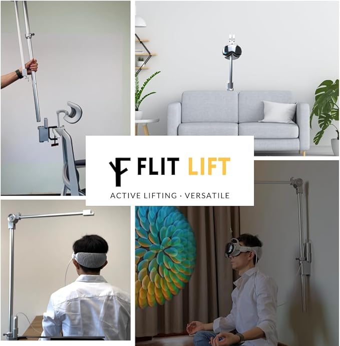GraviPro – Dynamic Relief Stand for VR Headsets, Compatible with Apple Vision Pro | Adjustable Arm for Face & Neck Pressure, Foldable Support for Long Session