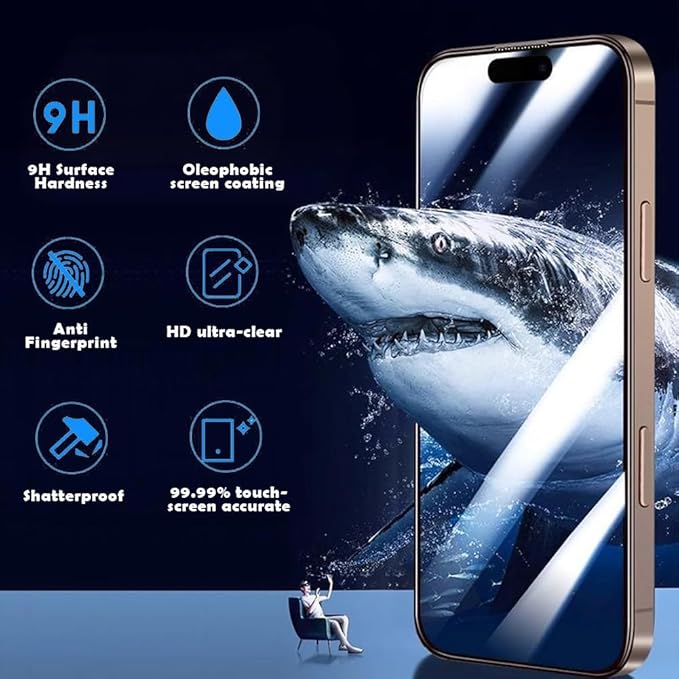 2 Pack Screen Protector for iPhone 16 6.1 inch/NO Auto-Alignment,Tempered Glass Easy Installation and Soft TPU Protective Case (iPhone 16 NO Auto-Alignment)