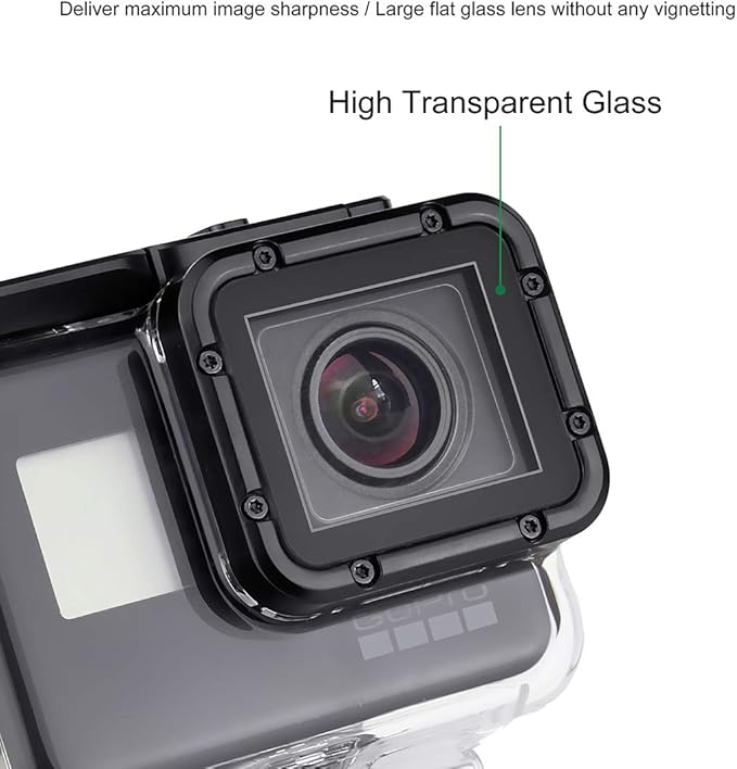 Waterproof Housing Case with Dive Filter for GoPro Hero 7 6 5 Black, Hero (2018) Camera - 45 Meters Underwater Photography - with Red, Light Red and Magenta Filters