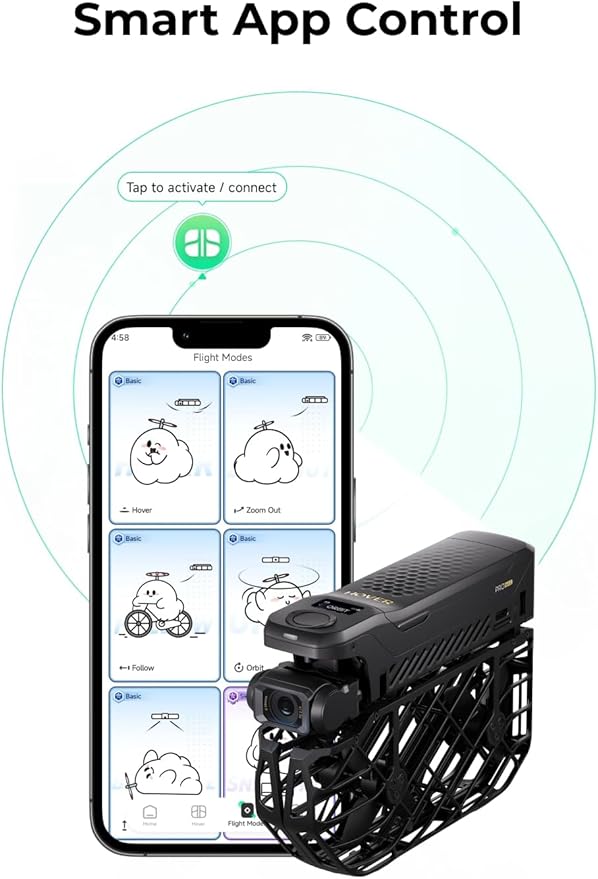 X1 PROMAX 8K Action Flying Camera, Foldable Drone with Camera with 42 KM/H Follow Speed, 10+ Fully Automatic Flight Modes, Fly Anywhere with OmniTerrain, SmoothCapture 2.0(Standard)
