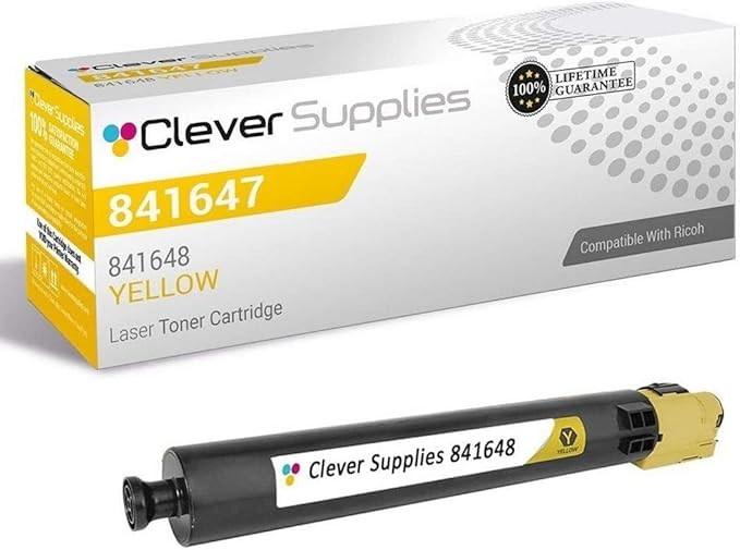 CS Replacement Toner Cartridge Compatible with Ricoh C3002 841648 Yellow Color Laser Aficio MP C3002 Aficio MP C3502 Yellow