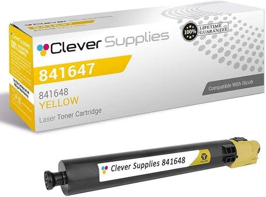 CS Replacement Toner Cartridge Compatible with Ricoh C3002 841648 Yellow Color Laser Aficio MP C3002 Aficio MP C3502 Yellow