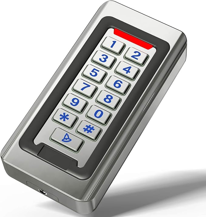 Tuya Smart Door Access Control System Kit, Waterproof Keypad Door Entry with 1200lb Magnetic Lock, Remote Control & App Unlock, Doorbell for Home & Office