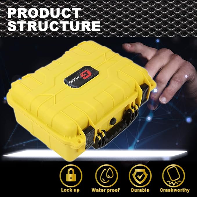 VR Carrying Case Outdoor Portable Storage Box Protector Glasses Bags(Yellow)