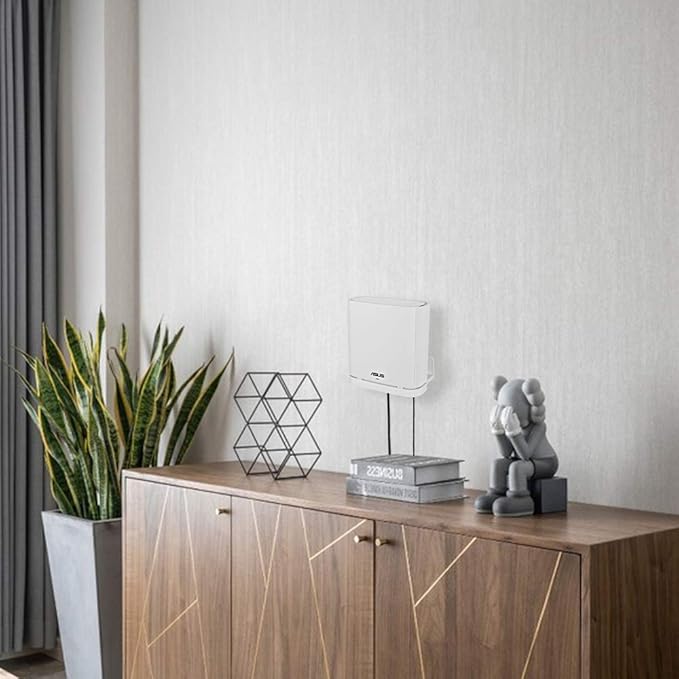 Wall Mount Holder for ASUS ZenWiFi AX AC (XT8 CT8 XT9) Whole-Home Tri-Band Mesh System WiFi 6 System Wall Bracket Hanger Stand Compatible with ASUS ZenWiFi AX AC (White 2Pack)