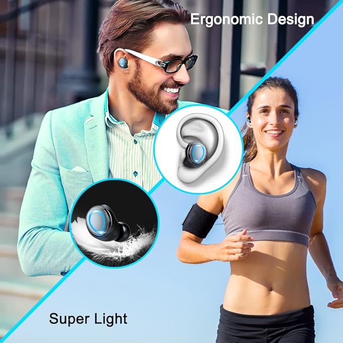 Motast Wireless Earbuds, Bluetooth 5.1 Earbuds with 140H Playtime, Bluetooth Headphones Noise Cancelling Stereo Bass Wireless Earphones in Ear with Mic, USB-C Charging Case, IP7 Waterproof Headset