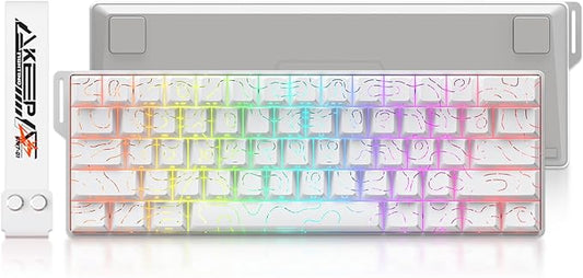 DAREU COOL60 60% Hall Effect Gaming Keyboard with Magnetic Switch, SOCD, 0.01mm Actuation Adjustable Rapid Trigger,8000 Hz Polling, Topographic PBT Keycaps, Hot-swap, RGB Backlit