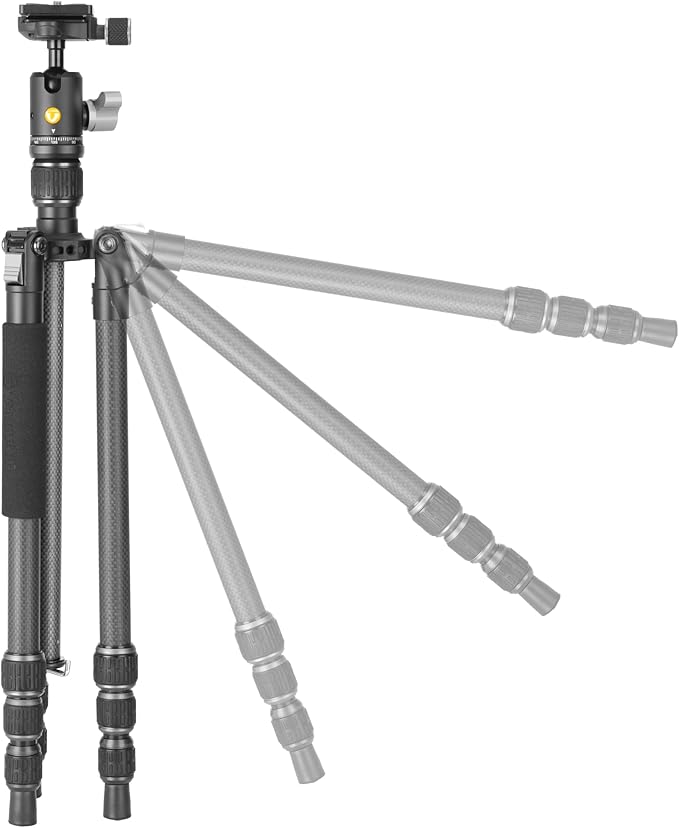 Vanguard Vesta GO 204CB Ultra Lightweight and Packable Carbon Fiber Travel Tripod with VEO BH-45 Ball Head