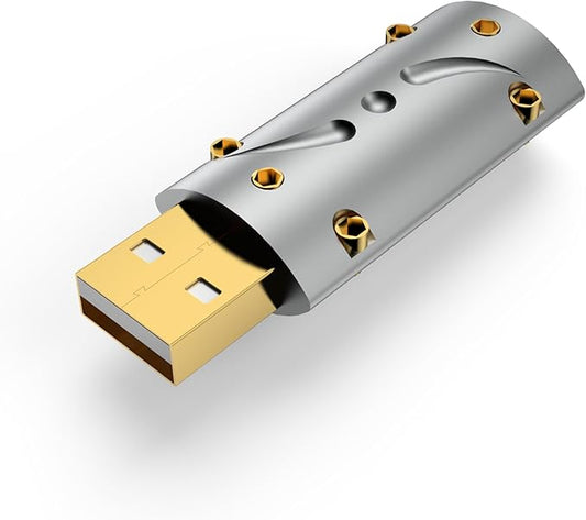 Viborg USB2.0 Male Type A USB Connector 4 Pin Plug Connector, Hi-End 24K Gold Plated USB Rewireable Connector with Alloy Cover for DIY (Type A)