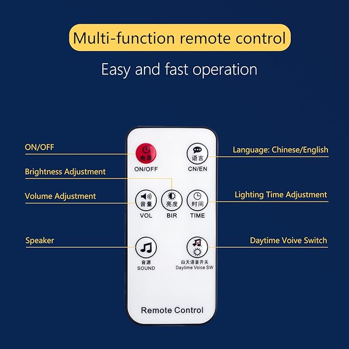 Solar Fake Security Camera with Motion Sensor Light&Audio& Sound&Doorbell for Outdoor, Decoy Simulated Dummy Surveillance Cameras for Outside, IP54, Warning Sticker Included (Solar+Battery)