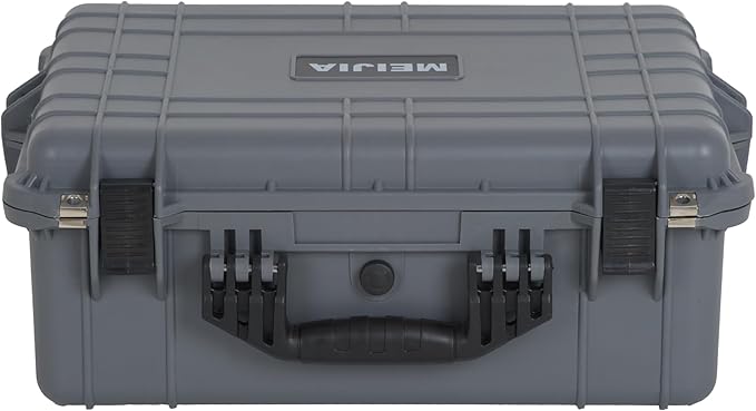 MEIJIA Portable All Weather Waterproof Protective Hard Case,Compact Camera Case with Customizable Fit Foam,Fit Use of Drones,Camera,Equipments,20.62 x16.85x8.11inches(Grey)