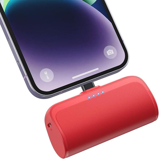 Mini Portable Charger Power Bank for iPhone,5200mAh Portable Phone Charger, Ultra-Compact PD Fast Charging Battery Pack Compatible with iPhone 14/14 Plus/Pro Max/13/12/12 Mini/11/XS/XR/X/8/7/6/6s