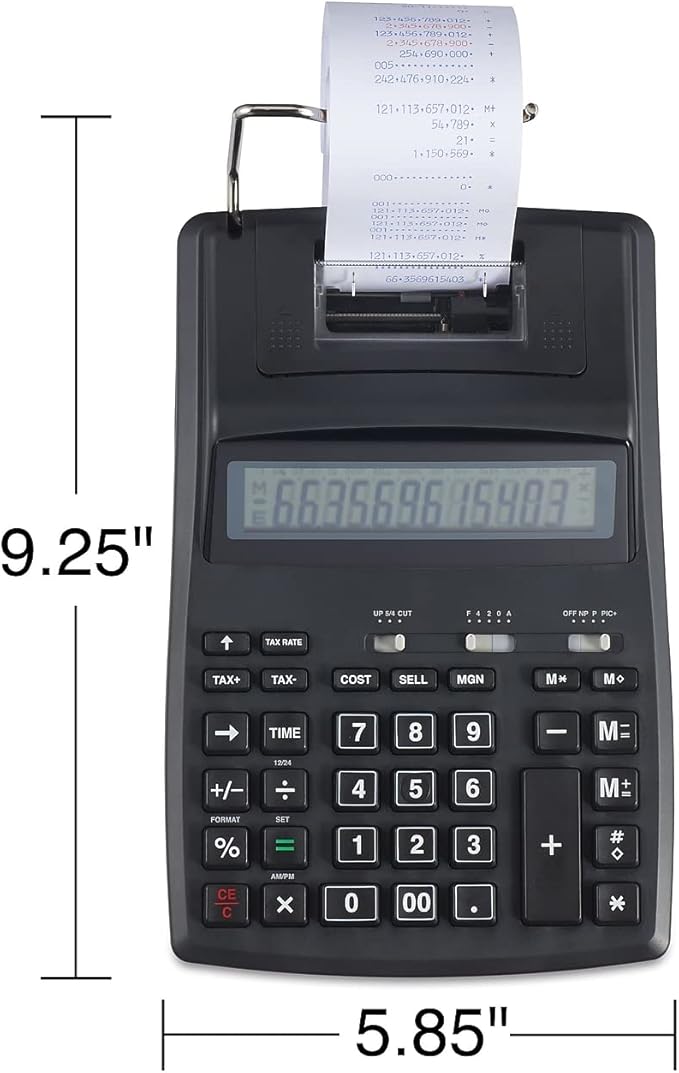 Staples TRU RED TR44780 TR44780 12-Digit Desktop Printing Calculator, Black