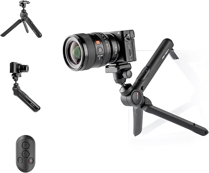 PGYTECH MANTISPOD 2.0 Bluetooth Mini Camera Vlogging Tripod Small Travel Flexible DSLR Pocket Stand Video Vlog Desktop Shooting Selfie Mount with Remote Control