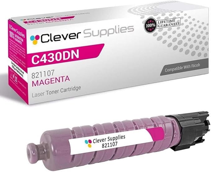 CS Replacement Toner Cartridge Compatible with Ricoh C430DN 821107 Magenta Color Laser Aficio SP C430DN Aficio SP C431DN Aficio SP C431DN-HS Aficio SP C431DNHT Magenta