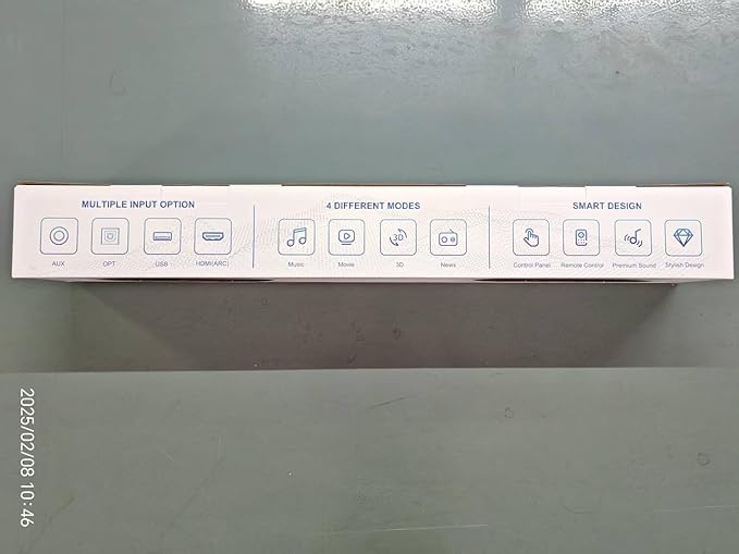 Chaowei Sound Bar for Smart TV 37 Inch 120W Bluetooth 5.0 Speaker with Builtin Subwoofers, 2.1Ch 3D Surround Sound System with 8 Speakers,7 Sound Modes,4EQ,AUX/HDMI ARCOPT\USBBT Connect