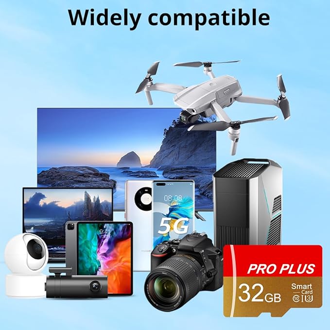 2 Pack TF Card 32GB with Adapter, High Speed Memory Card, UHS-I C10 A1 Memory TF Card for Tablet/Mobile Phone/Camera/Car Audio/Game Console (TF162 Red Gold 32GB)