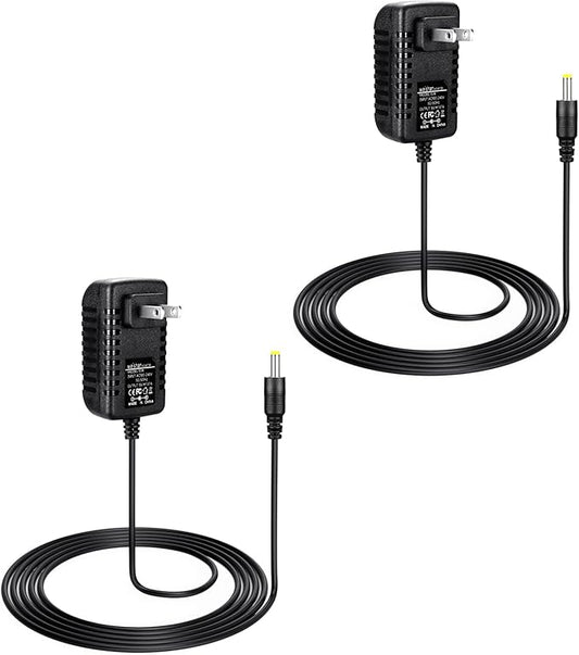 2-Pack 15W Power Cord Adapter Compatible with Echo Pop, Dot 5th, 4th, 3rd Gen, Kids Edition, Spot Smart Speakers - Black Wall Charger Plug Long Cable, 5ft