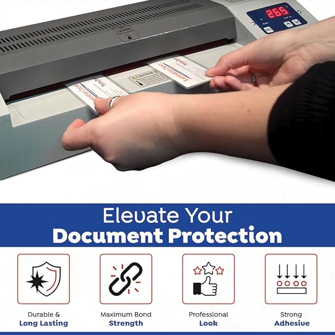 TruLam 3 Mil Laminating Pouches with Rounded Corners | Large Square Size | 12 in. x 12 in. | Glossy Finish | Premium Adhesive for High-Clarity | 2 Carriers Included | 100 Pack