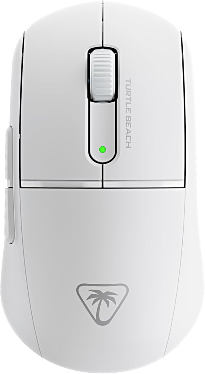 Turtle Beach Burst II Air – 2.4GHz Wireless Gaming Mouse: 47g Ultra Lightweight, Optical Switches, Symmetrical, 26K DPI Optical Sensor, Bluetooth, 120-hour Battery, USB-C Cable – White