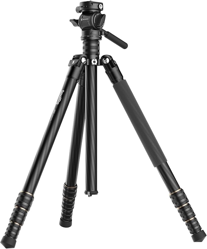 SmallRig CT150 Carbon Fiber Travel Video Tripod, 61.8'' Max Load 3kg / 6.6lb for Cameras, DSLR - 4937