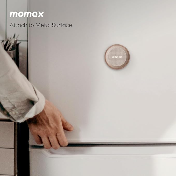 MOMAX Magnetic Portable Speaker Wireless, IPX6 Waterproof Shower Speaker Small with Bass, 12H Playtime, TWS Pairing, Magnetic Cell Phone Stand for Outdoor, Gift Ideas