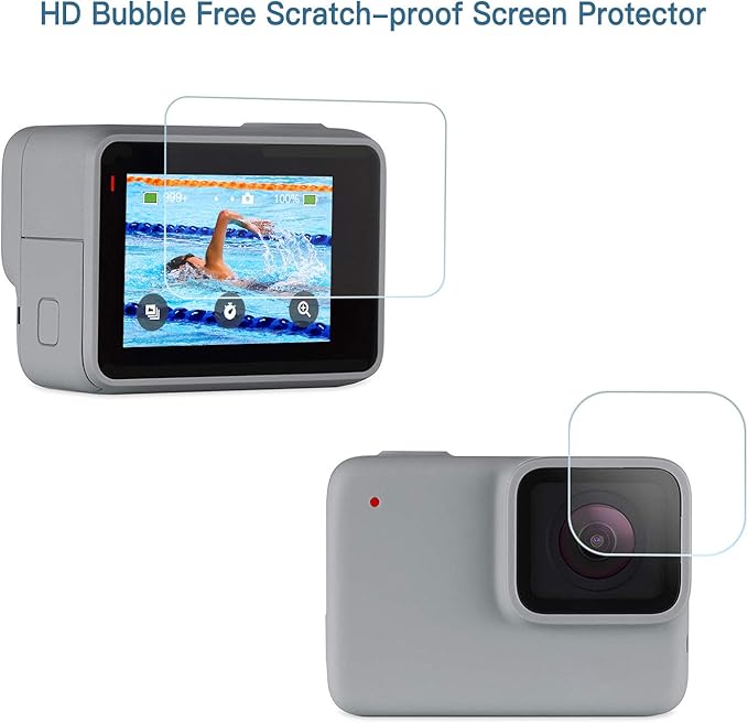 D&F Waterproof Housing Case for HERO7 White & Hero 7 Silver, 30M Underwater Photography Protective Shell with Screen Protector Films and Anti-Fog Inserts Accessories