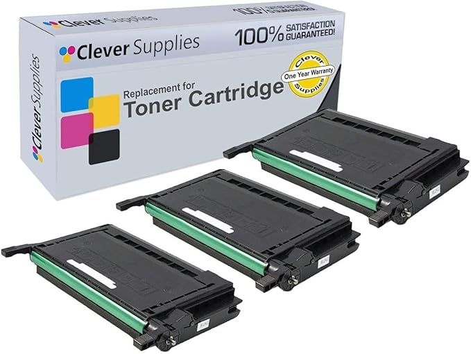 CS Replacement Toner Cartridge Compatible with Samsung CLP 600 CLP-K600A Black CLP-600 CLP-650 CLP-600N CLP-650N 4 000 Each Page Yield 3 Set