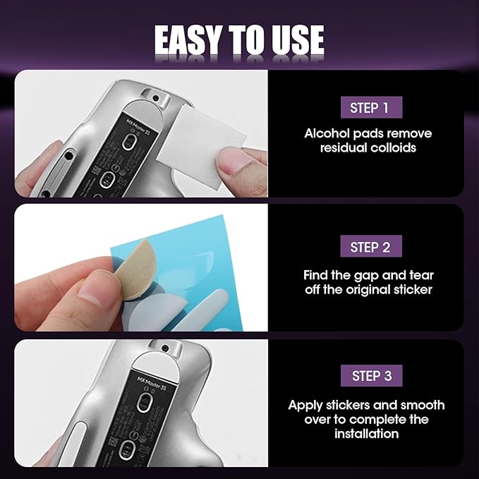 2 Pack MX Master 3/3S Wireless Gaming Mouse Feet Sliding Stickers, Wear-Resistant Smooth Mice Glass Skates Pad Compatible with Logitech Mouse Feet Replacement (Glide Mice Skates, White PTFE)