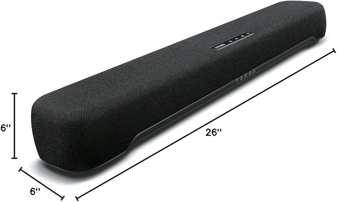 Yamaha Audio SR-C20A Compact Sound Bar with Built-in Subwoofer and Bluetooth, Black