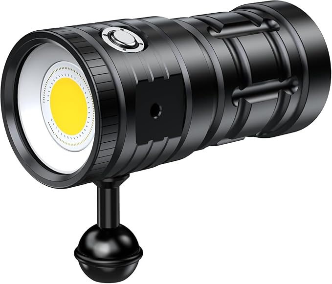 Dive Light for Underwater Photography, 4500 Lumens Super Bright Diving Flashlight, 100M Waterproof Underwater Video Light with Type-C Charging, Professional for Underwater Lighting