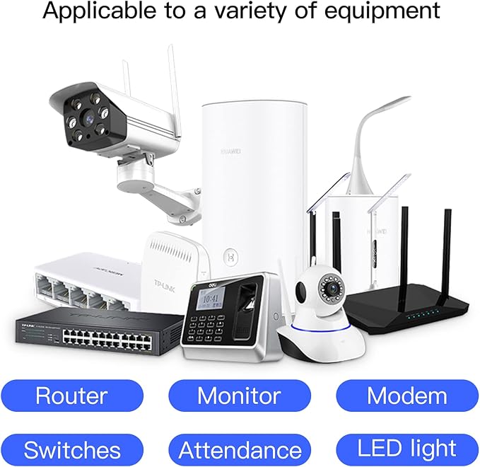 UPS Battery Backup 15000mAh, Home DC 12V/2A Router Uninterruptible Power Supply for LED Light Strip, CCTV Camera, Router and More, UPS Battery Backup & Surge Protector with Multiple DC interfaces