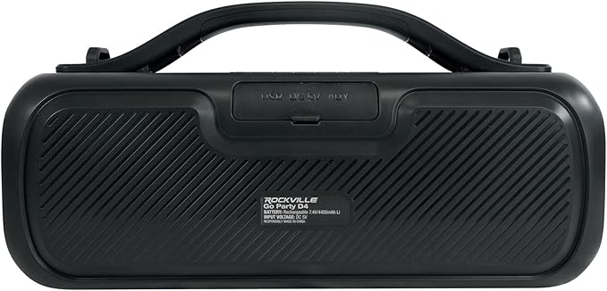 Rockville Go Party D4 30W Portable LED Bluetooth Speaker, Deep Bass, IPX5 Water Resistant, TWS Linking, Long Battery Life, Perfect for Parties and Outdoor Events