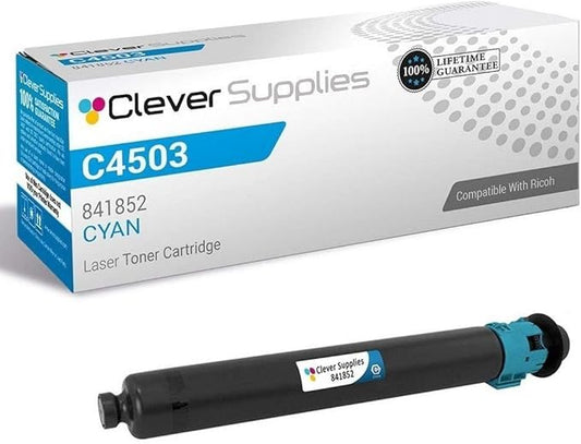CS Replacement Toner Cartridge Compatible with Ricoh C4503 841852 Cyan Color Laser Aficio MP C4503 Aficio MP C4504 Aficio MP C5503 Aficio MP C6004 Aficio MP C6003 Cyan