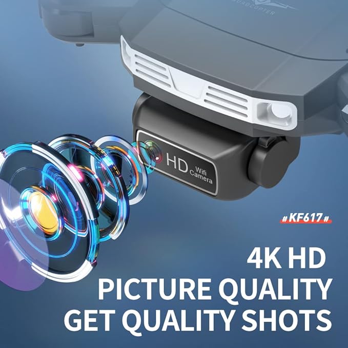 Drone with 2K Camera for Adults, Infrared Obstacle Avoidance, Optical Flow Hover, Dual Camera Switchable, Live Video Foldable FPV 2.4G Foldable Quadcopter with 2 Batteries