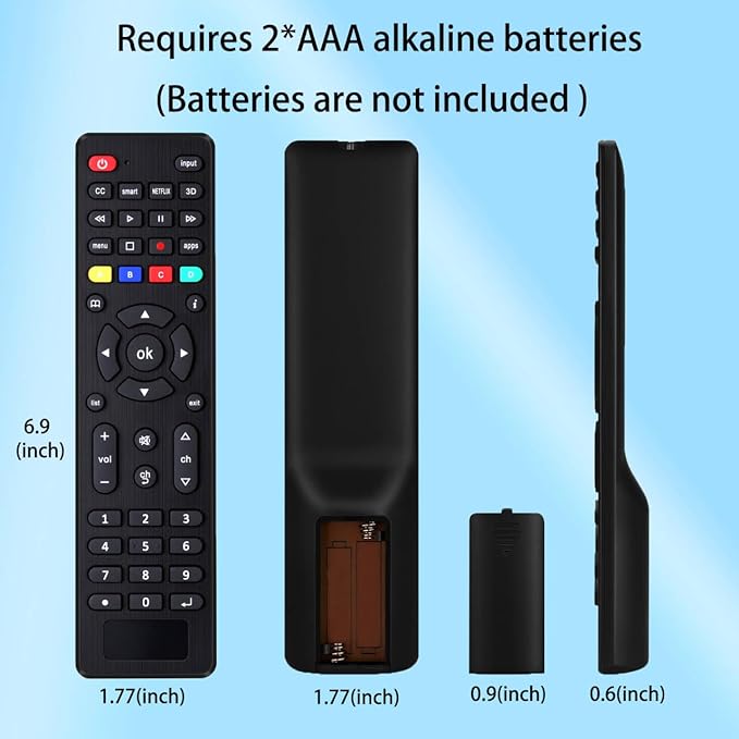 Universal TV Remote for Samsung, TCL, Philips, Vizio, Sharp, Sony, Panasonic, Sanyo, Insignia, Toshiba and Other Brands LCD LED 3D HDTV Smart TV Remote Control