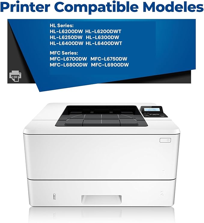 Compatible TN-850 TN850 TN820 High Yield Toner Cartridge Replacement for Brother TN 850 TN-820 850 820 Toner for HL-L6200DW MFC-L5850DW MFC-L5700DW HL-L5200DW MFC-L5900DW Printer New Version(2 Black)