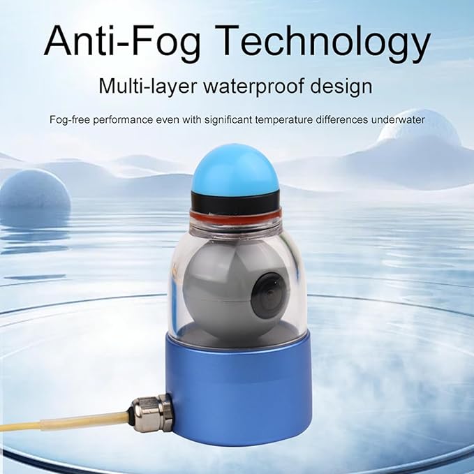 WiFi 360° Fish Finder Underwater Fishing Camera with WiFi Adapter, Infrared Night Vision Light Self-Righting and Temperature Detection