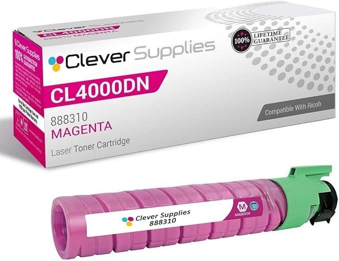 CS Replacement Toner Cartridge Compatible with Ricoh CL4000DN 888310 Magenta Color Laser Aficio CL4000DN Aficio SP C410DN Aficio SP C411DN Aficio SP C420DN LP226cn Magenta