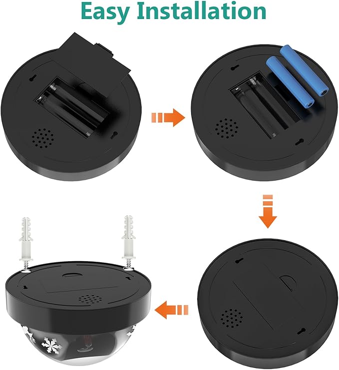 WALI Santa Cam, Santa Camera Ornament with Realistic Red Flashing Light, Fake Dummy Security Cameras Motivate Kids and Prevent Grinch Mischief, Perfect Christmas Decor Indoor & Outdoor-2 Packs