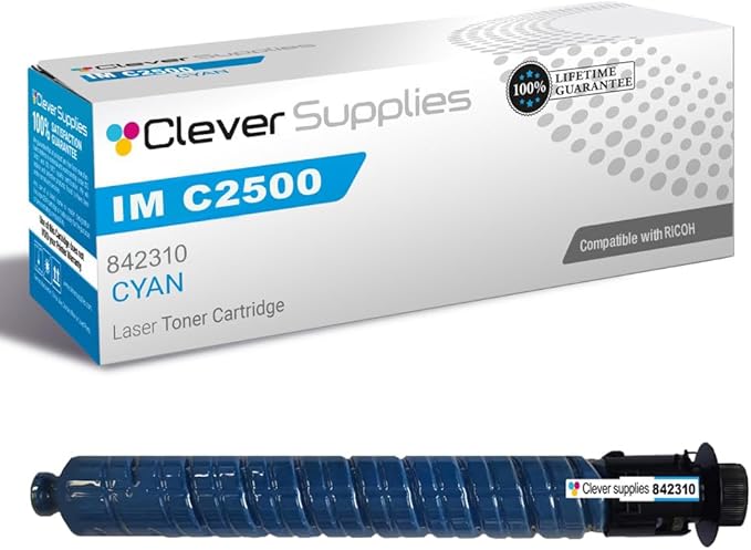 Clever Supplies CS Replacement Compatible with Ricoh IM C2500 Toner Cartridge 842310 to use with IM C2000 (Cyan, 1-Pack)