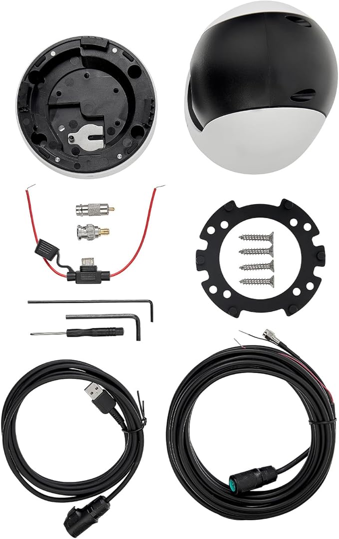 SiOnyx Nightwave Analog Camera, Rugged Ultra-Low Light Night Vision Marine Camera, Flexible Connectivity, Temporary and Permanent Mounting Options, DIY Installation, White