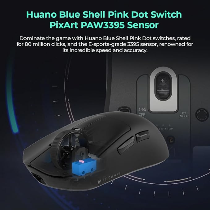 Tecware Spectre 75 Mechanical Keyboard & EX1 Lightweight Gaming Mouse Bundle (Black)