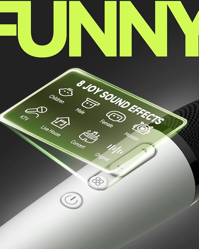 Portable Bluetooth Speaker with Light, Waterproof Karaoke Machine for Adults & Kids, Loud Sound and Deep Bass, Up to 8H Playtime, Support Bluetooth/AUX/USB for Home, Party, Outdoor and Travel