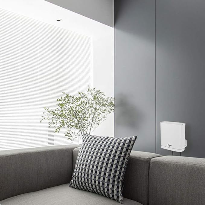 Wall Mount Holder for ASUS ZenWiFi AX AC (XT8 CT8 XT9) Whole-Home Tri-Band Mesh System WiFi 6 System Wall Bracket Hanger Stand Compatible with ASUS ZenWiFi AX AC (White 1Pack)