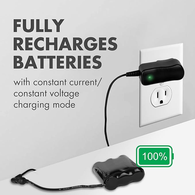 Tenergy 4.2V 1A Battery Charger with DC 4017 4.0x1.7 Connector, for 3.7V Li-ion 1S Rechargeable Battery