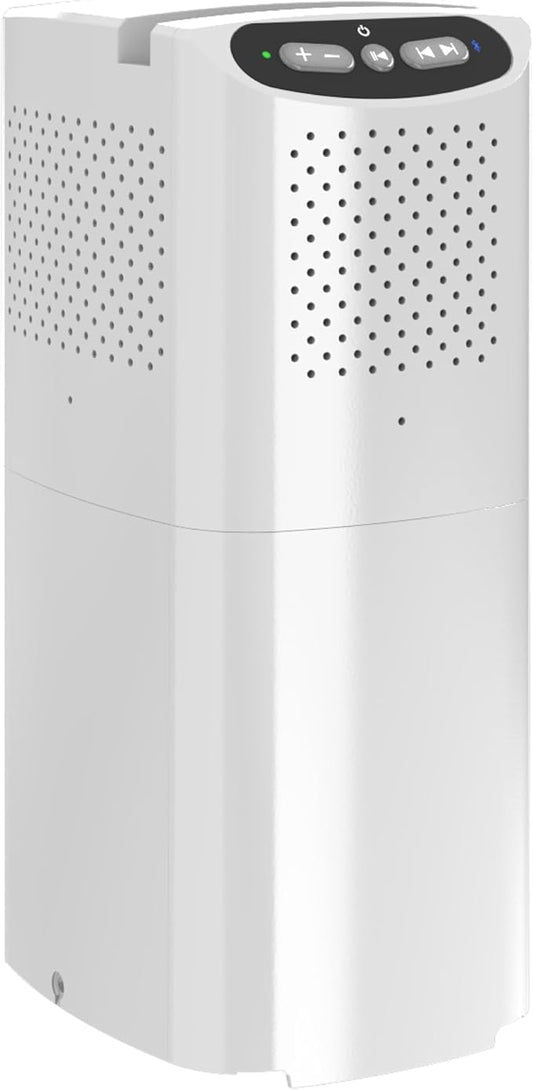 TayMac White Bluetooth Speaker Slide Cover PPSPW for ParkPost Outdoor Power Enclosure (Required), Wireless Speaker with Built-in Slot for Mobile Device, Outdoor Bluetooth 5.2