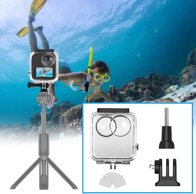 Waterproof Housing Case for GoPro Max, 45M/ 148FT Underwater Protective Diving Case Shell with Quick Release Mount Accessories for Go Pro Max Action Camere (Gopro Max housing)
