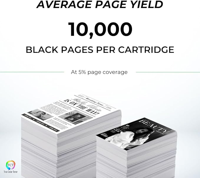 TCT 58X Toner Cartridge 2 Pack - Compatible Replacement for HP 58X CF258X Black High Yield Works with HP Laserjet Pro M404 M428 Printers (10,000 Pages)