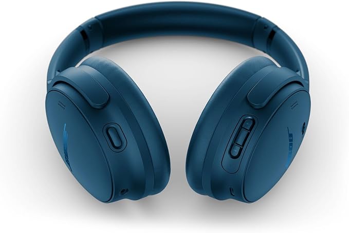 Bose QuietComfort Bluetooth Headphones, Wireless Headphones with Active Over Ear Noise Cancelling and Mic, Deep Bass, Up to 24 Hours of Playtime, Twilight Blue - Limited Edition Color